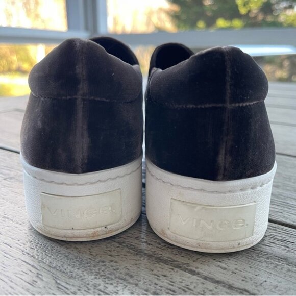 Vince Warren Brown Velvet Slip On Platform Shoes Womens Size 75 - Picture 5 of 7